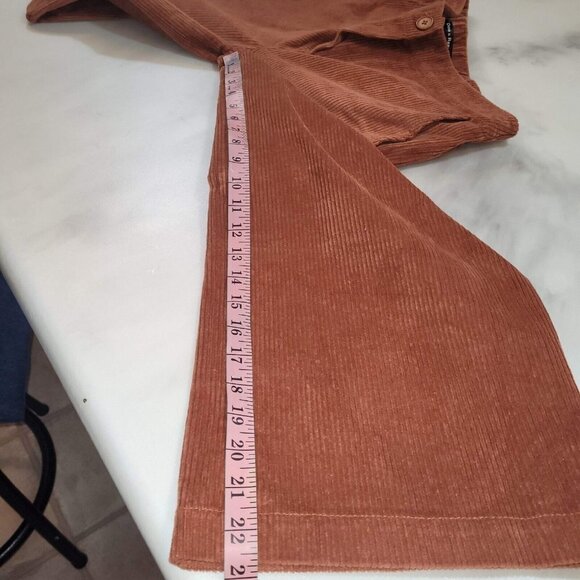Doe & Rae Womens Brown Wide Leg Corduroy Pants High Rise - Picture 7 of 7